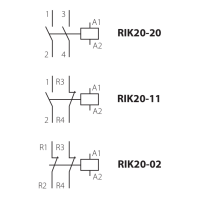 RIK20-20-24 - Installationsschütz 2-Polig, 2 Schliesser 24 V AC/DC 20A