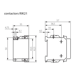 RIK21-01-230 - Installation contactor 3 NO + 1 NC 230 V...
