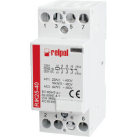 RIK25-40-230 - Installation contactor, 4-poles, 25A, 230 V AC/DC