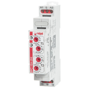 RPC-1EA-UNI - Timer relay, 1 contact, off-delay, 12V to 240V AC/DC 16A 8 time ranges