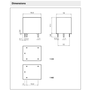 RM51-3011-85-1006 - 6 VDC 10A Miniaturrelais 1 Wechsler
