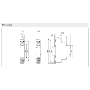 RPI-1P-D12 - 12V DC 16A Installationsrelais 1 Wechsler