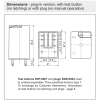 R2N-2012-23-5230WT - 230 VAC 12A Industrial relay DPDT