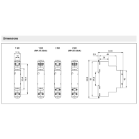 RPI-2Z-UNI - 12V to 240V AC/DC AC: 50/60 Hz 8A Installation relay 2 N/O