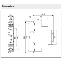 RPC-1AS-A230 - Zeitrelais, 16 A, 1 Schliesser, 230VAC für Treppenhauslicht 5 Zeitfunktionen