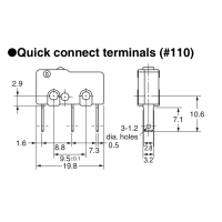 SS-01GL - 30VDC 0.1A miniature switch SPDT