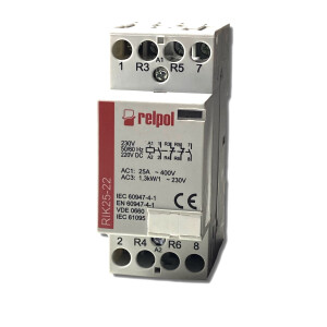 RIK25-22-230 - Installation contactor 4 Pole, 230V AC,...
