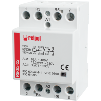 RIK63-22-230 - Installation contactor 4 Poles - 2N/O + 2N/C 230V AC 63A