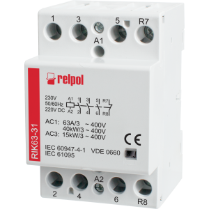 RIK63-31-230 - Installation contactor 4 Poles - 3N/O +...