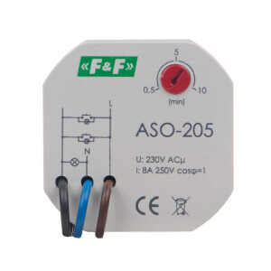 Treppenlichtzeitschaltuhr ASO-205 230V AC für...