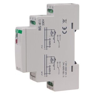 BIS-411 latching relay 230V AC 16A 1 changeover contact...