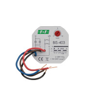 BIS-403 latching relay 230V AC 10A 1 NO contact flush-mounted socket