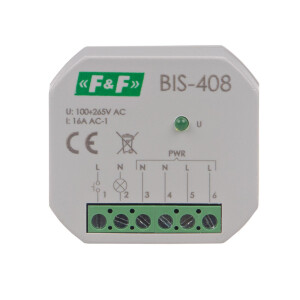 BIS-408 latching relay 230V AC 1 NO contact 16A...