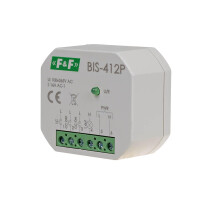BIS-412P latching relay 230V AC 16A 1 NO contact group function flush-mounted box