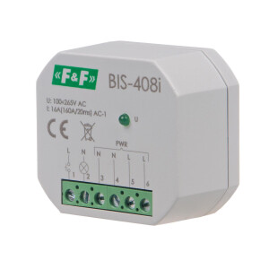BIS-408-LED latching relay 230V AC 16A 1 NO contact for...