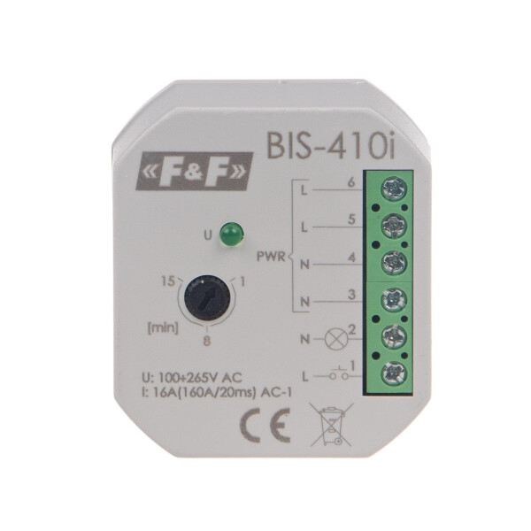 BIS-410-LED Stromstoßrelais 230V AC 16A 1Schliesser fuer LED Beleuchtung