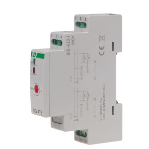 BIS-413-LED impulse relay 230V AC 16A 1 NO contact with...