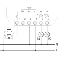 BIS-409 impulse relay 230V AC 2x8A 2 NO contact flush mount box