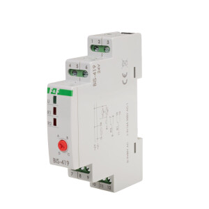 BIS-419 24 V latching relay 9V-30V AC/DC 2x16A 2 changeover contacts