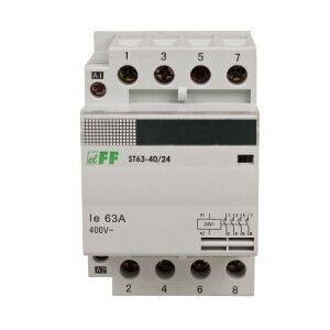 ST63-40 24V Modular installation contactor 24V AC 63A 4 NO