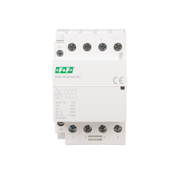 ST40-40 24V AC/DC modular installation contactor 40A 4 NO