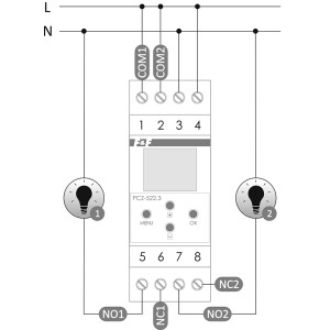 PCZ-522 Programmierbare digitale Zeitschaltuhr 24V bis 260V AC/DC