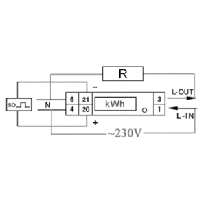LE-01d Stromzähler 1Phase 50A 230V AC Hutschiene