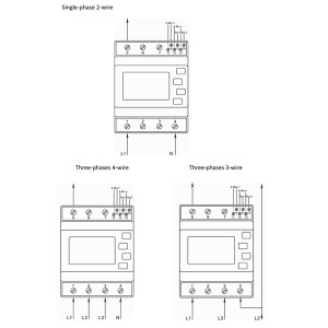LE-03MB Stromzähler 3Phasen 100A 3x230V bis 400V bidirektional mit M-Bus