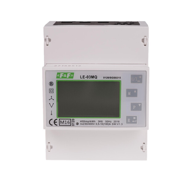 LE-03MQ Stromzähler 3Phasen 100A 3x230V bis 400V bidirektional RS-485 und Modbus