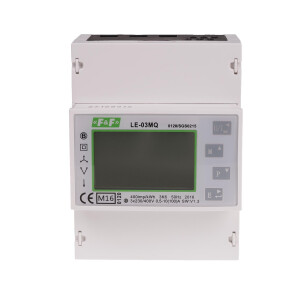 LE-03MQ electricity meter 3-phase 100A 3x230V to 400V bidirectional RS-485 and Modbus