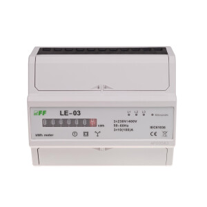 LE-03 electricity meter 3-phase 100A 3x230V to 400V...