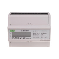 LE-03d electricity meter 3x230V to 400V 100A 3-phase