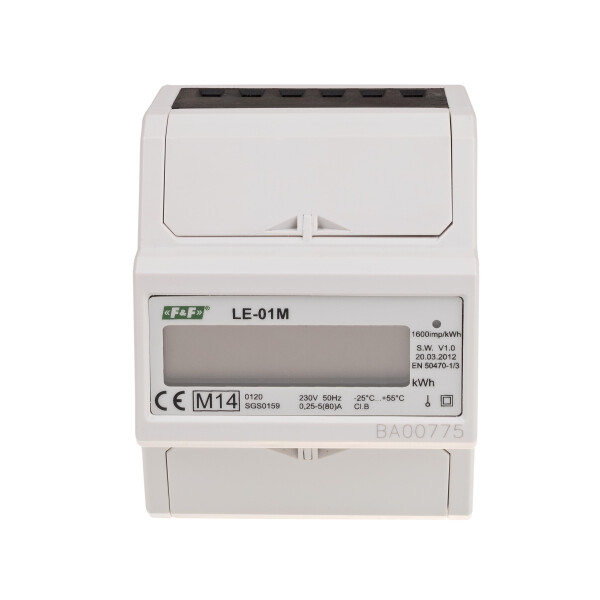 LE-01M Electricity meter 80A remote reading 1phase 230V AC RS-485 and Modbus RTU