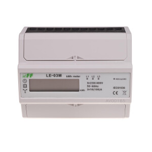 LE-03M electricity meter 3-phase static 100A 3x230V to...
