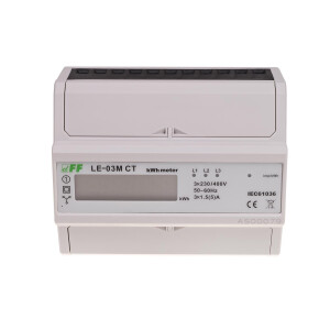 LE-03M CT electricity meter 3x230V to 400V 3-phase RS-485...