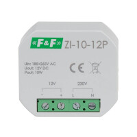 F&F ZI-10-12P impulse power supply 10W 12V DC for flush-mounted box 60mm