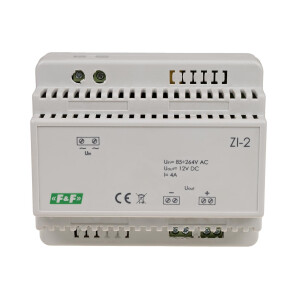 ZI-2 impulse power supply 50W 12V DC for DIN rail