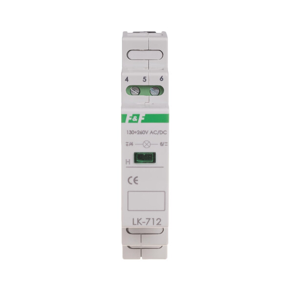 LK-712G Signallampe, Phasenkontrolle Grün 5÷10 V AC/DC Eine Phase für Hutschiene