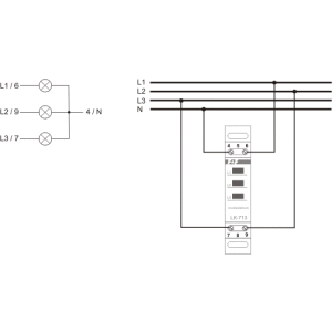 LK-713R Signallampe, Phasenkontrolle Rot Drei Phasen für Hutschiene