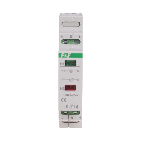 LK-714 signal lamp, phase control green red 30-130 V AC/DC for DIN rail