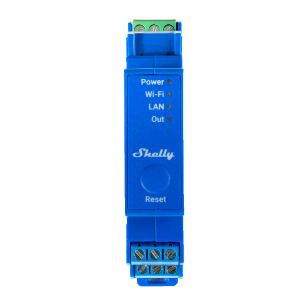 Shelly Top-hat rail "Pro 1" Relay max16A 1 phase 1 channel WLAN LAN BT