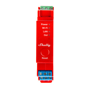 Shelly Top hat rail "Pro 1PM" Relay max16A 1 phase 1 channel Measuring function WLAN LAN BT
