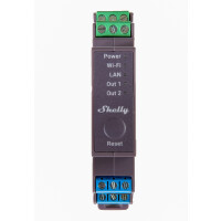 Shelly Top-hat rail "Pro 2" Relay max25A 2 phases 2 channels WLAN LAN BT