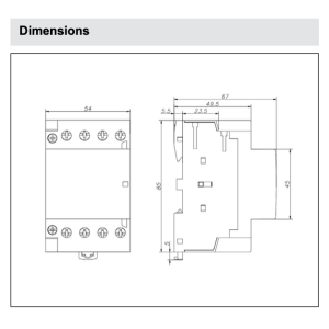 RELPOL RXC63-22-A230 Modular contactor 230V AC 63A 2 NO +...